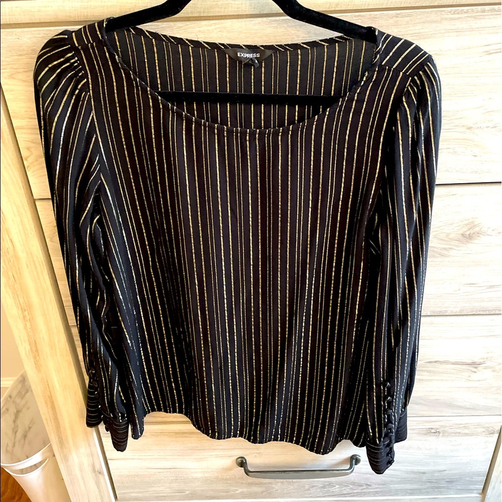Black / Gold Dress Shirt (Express / Women’s Medium)